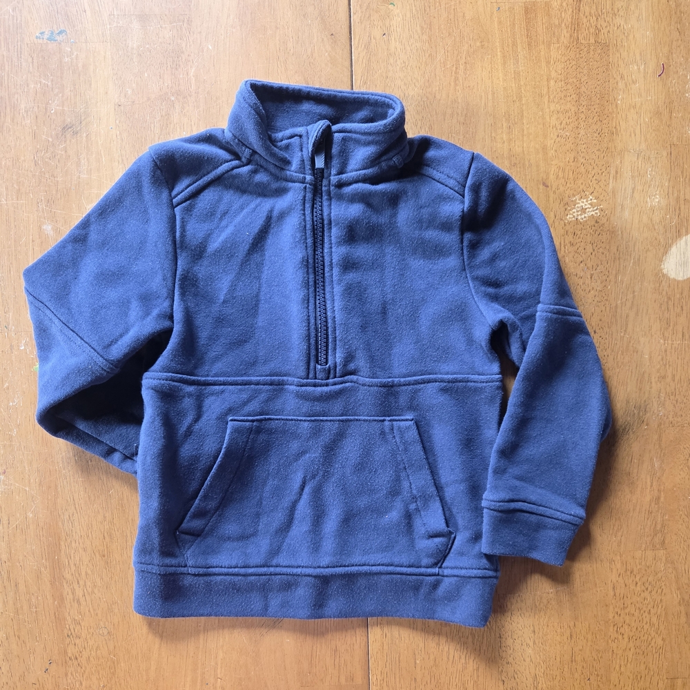 Navy Kids Fleece Quarter-Zip Sweatshirt
